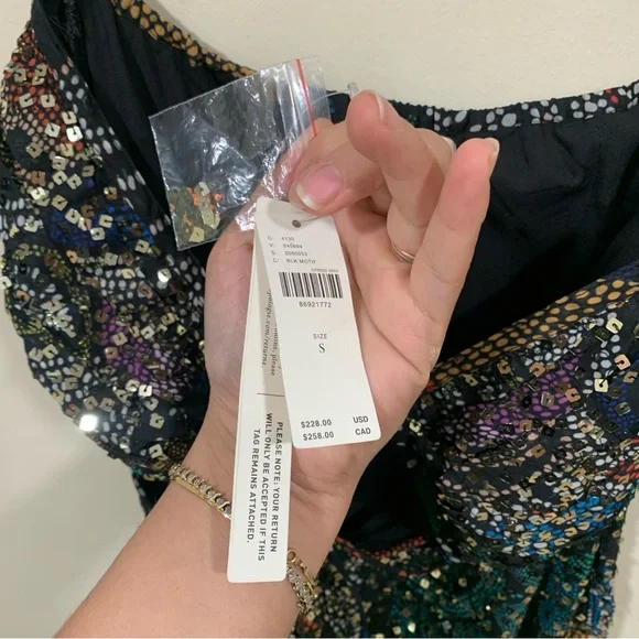 NWT Verb by Pallavi Singhee Halter Cutout Sequin Midi Dress size small - Picture 7 of 9